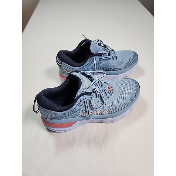 Hoka One One Bondi 7 Shoes Womens Size 8 Blue Mesh Running Sneakers EUC - Picture 1 of 9